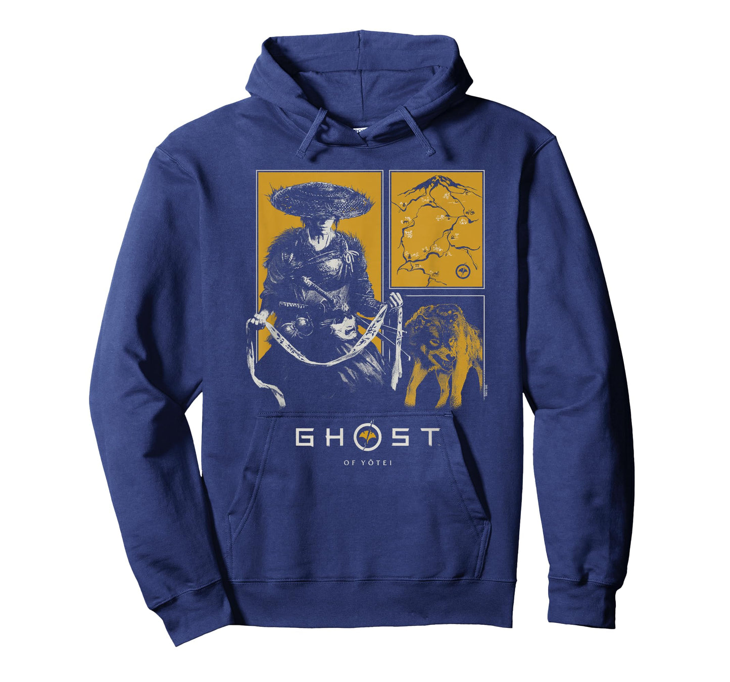 Ghost of Yotei Atsu and Wolf Portrait Panels Video Game T-Shirt