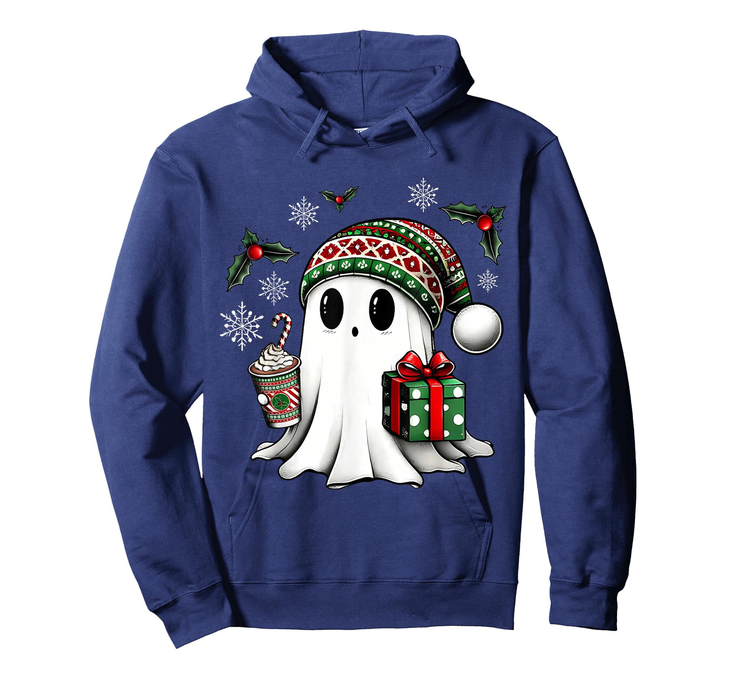 Christmas Santa Ghost Coffee Xmas Holiday Party T-Shirt