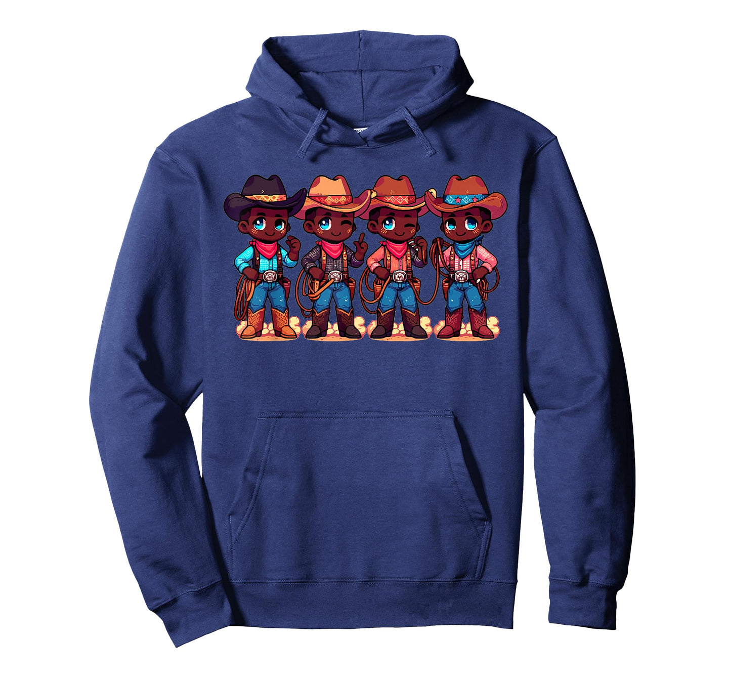 Black Cowboy Western Rodeo Melanin Black History Texas Kids T-Shirt