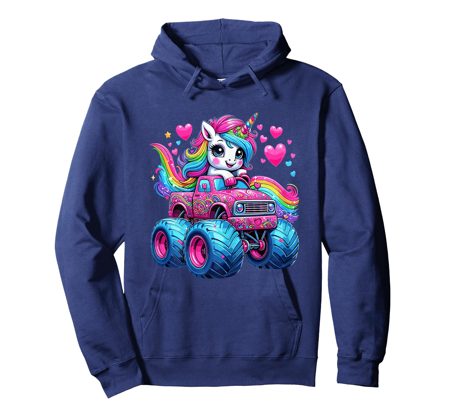 Unicorn Riding Monster Truck T-Shirt