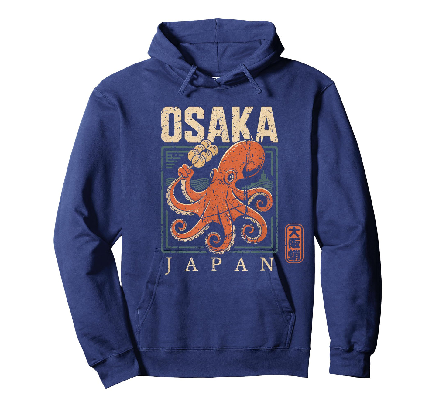 Osaka Japan Takoyaki Octopus Foodie Retro Kanji Souvenir T-Shirt