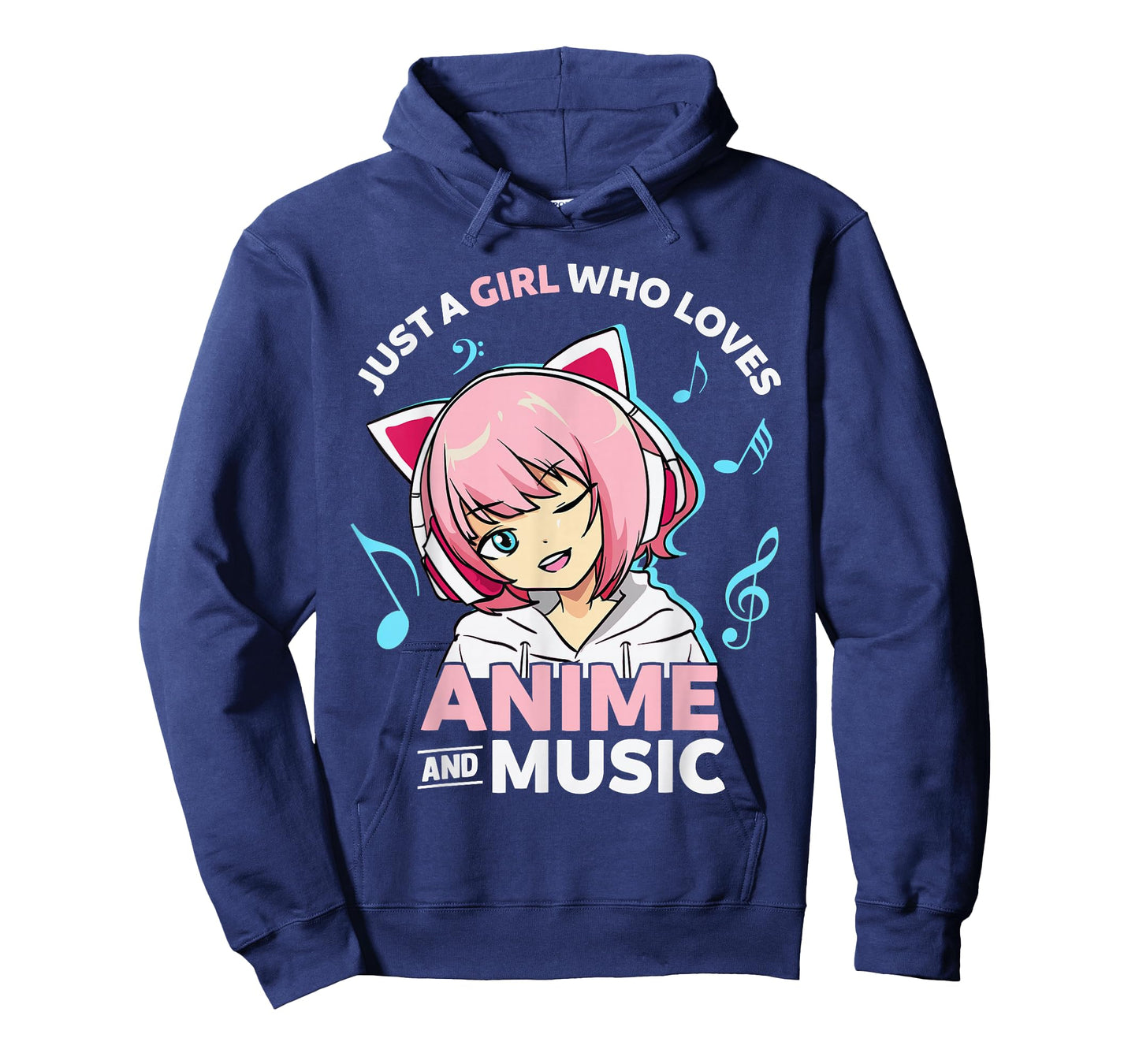 Just A Girl Who Loves Anime and Music Women Anime Teen Girls T-Shirt