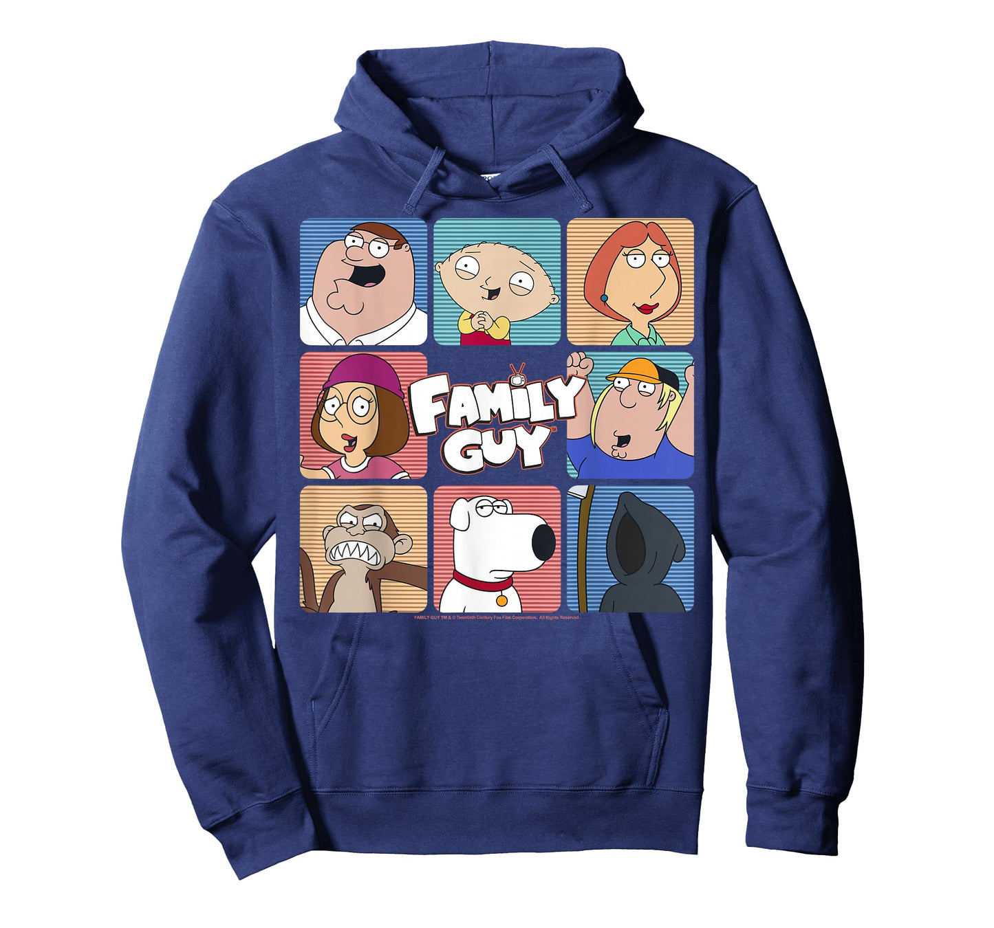 Family Guy Iconic Griffin Family Group Shot Big Chest Panels T-Shirt
