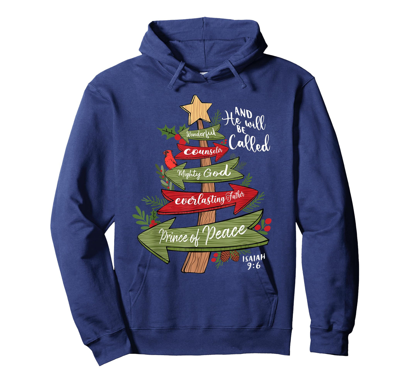 And He Will Be Called Christian Christmas Tree Jesus Bow T-Shirt