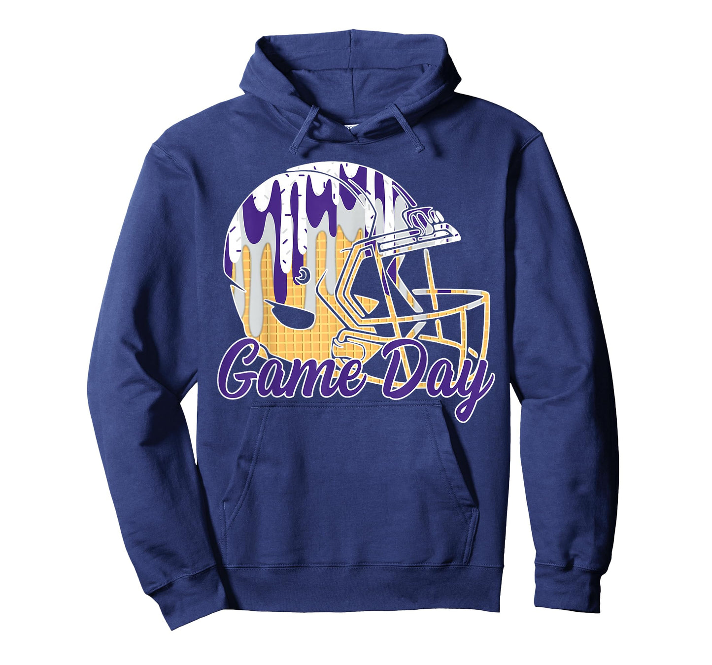 Football Drip Game Day Sports Football Mom Go Cheer Purple T-Shirt