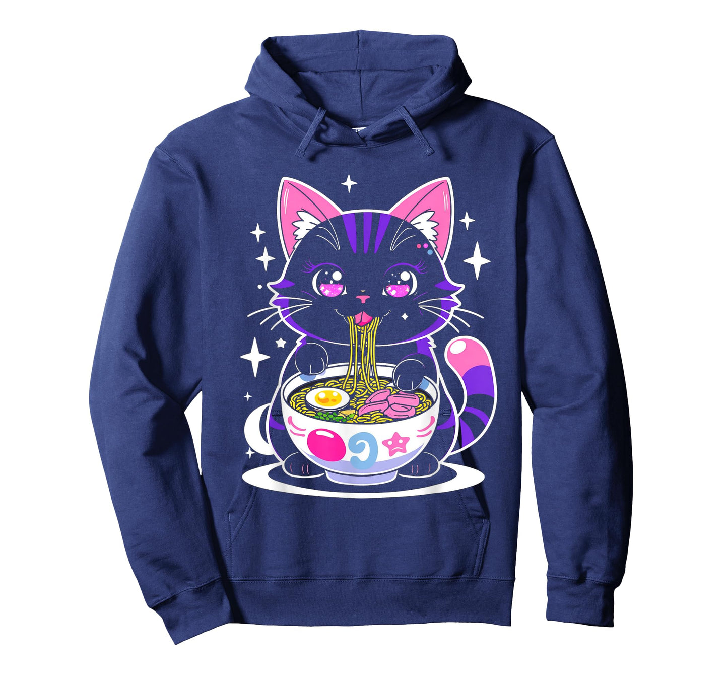 Kawaii Cat Eating Ramen Cat Japanese Funny Cat Anime Noodles T-Shirt