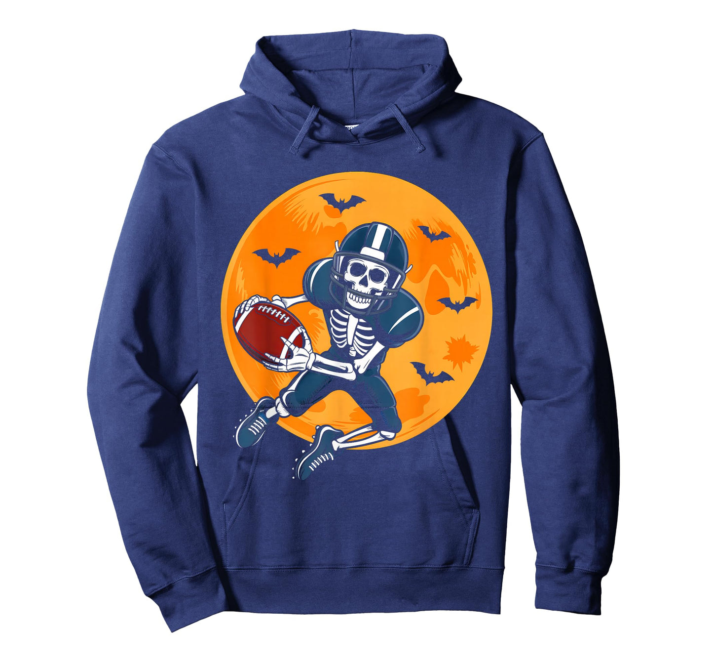 Skeleton Playing Football Halloween Costume Boys Men Kids T-Shirt