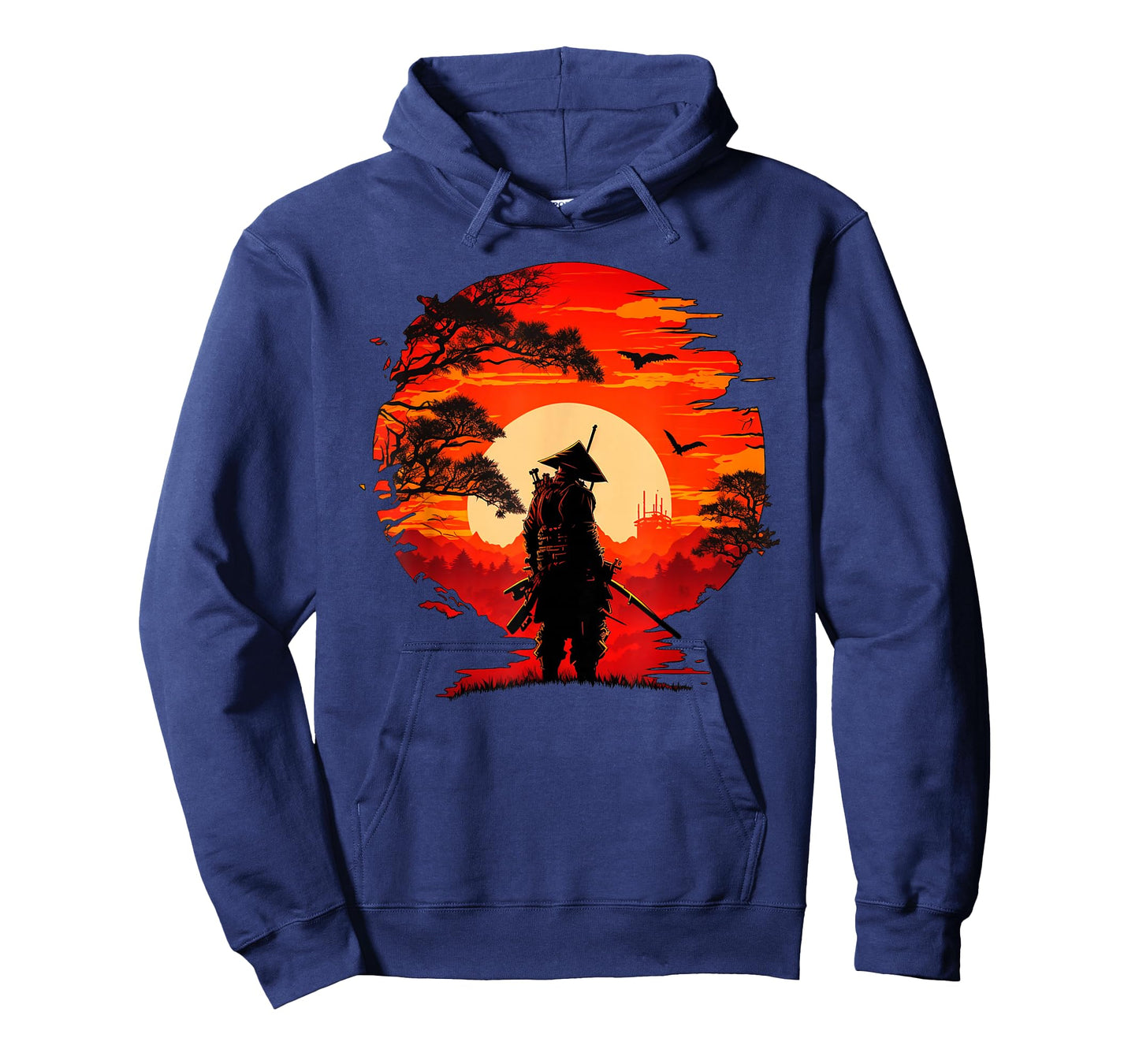 Vintage Japanese Samurai Fighter Martial Arts Retro Sunset T-Shirt