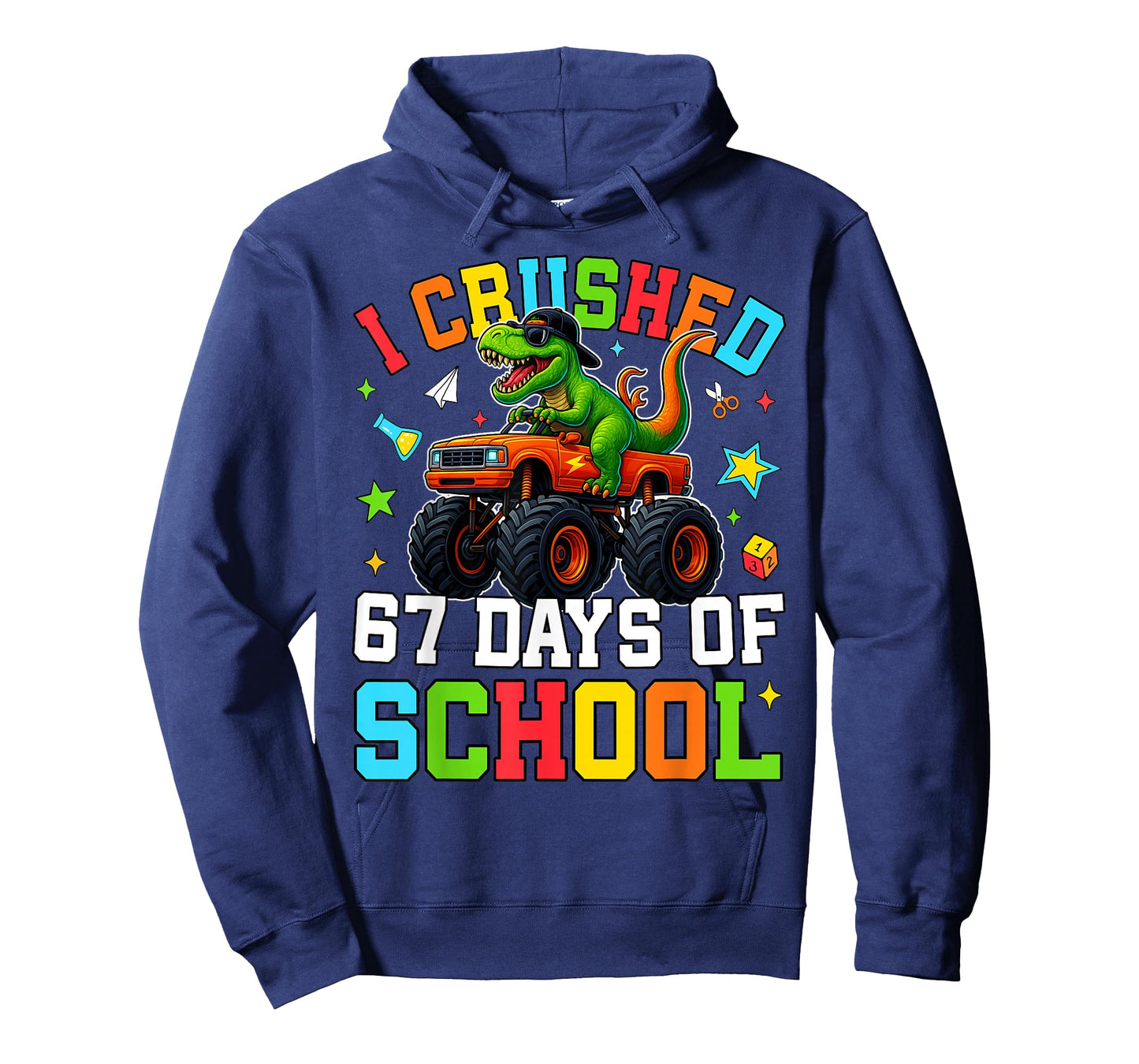 I Crushed 67 Days of School Funny Six Seven Meme Boys Kids T-Shirt