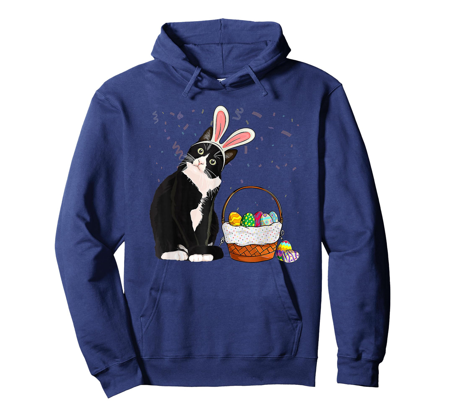 Easter Day Cat Bunny Ears Eggs Shirt Men Women Easter Rabbit T-Shirt