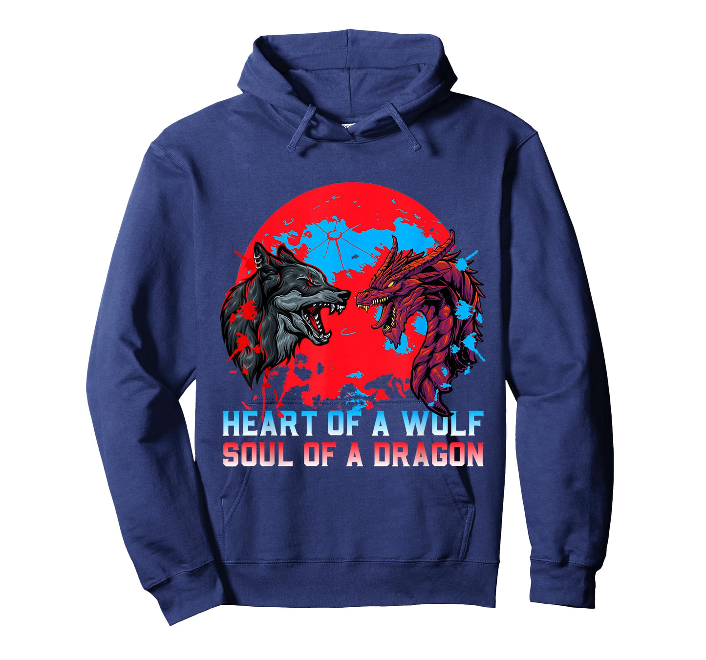 Heart of a Wolf Soul of a Dragon Shirt Dragon Wolf Shirt T-Shirt