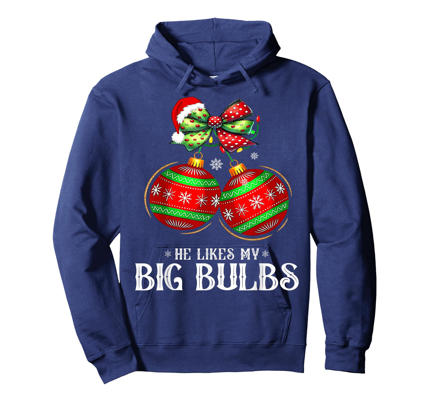 He Likes My Big Bulbs Couples Love Candy Christmas Pajamas T-Shirt