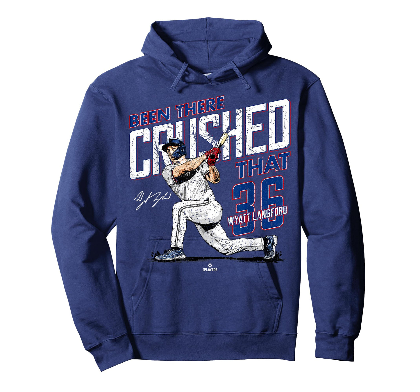 Ballpark MVP Been There Crushed That Wyatt Langford Texas MLBPA T-Shirt, Small, Black
