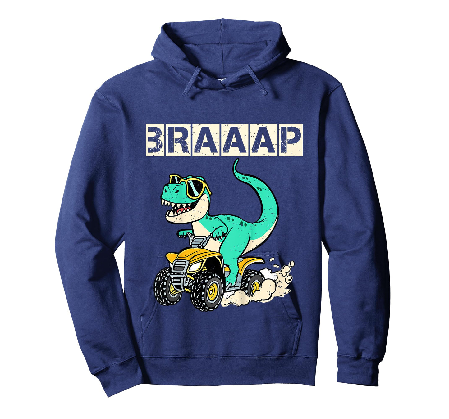 4 Wheeler Shirt Kids Toddler Boys T-rex Braaap Quad Riding T-Shirt