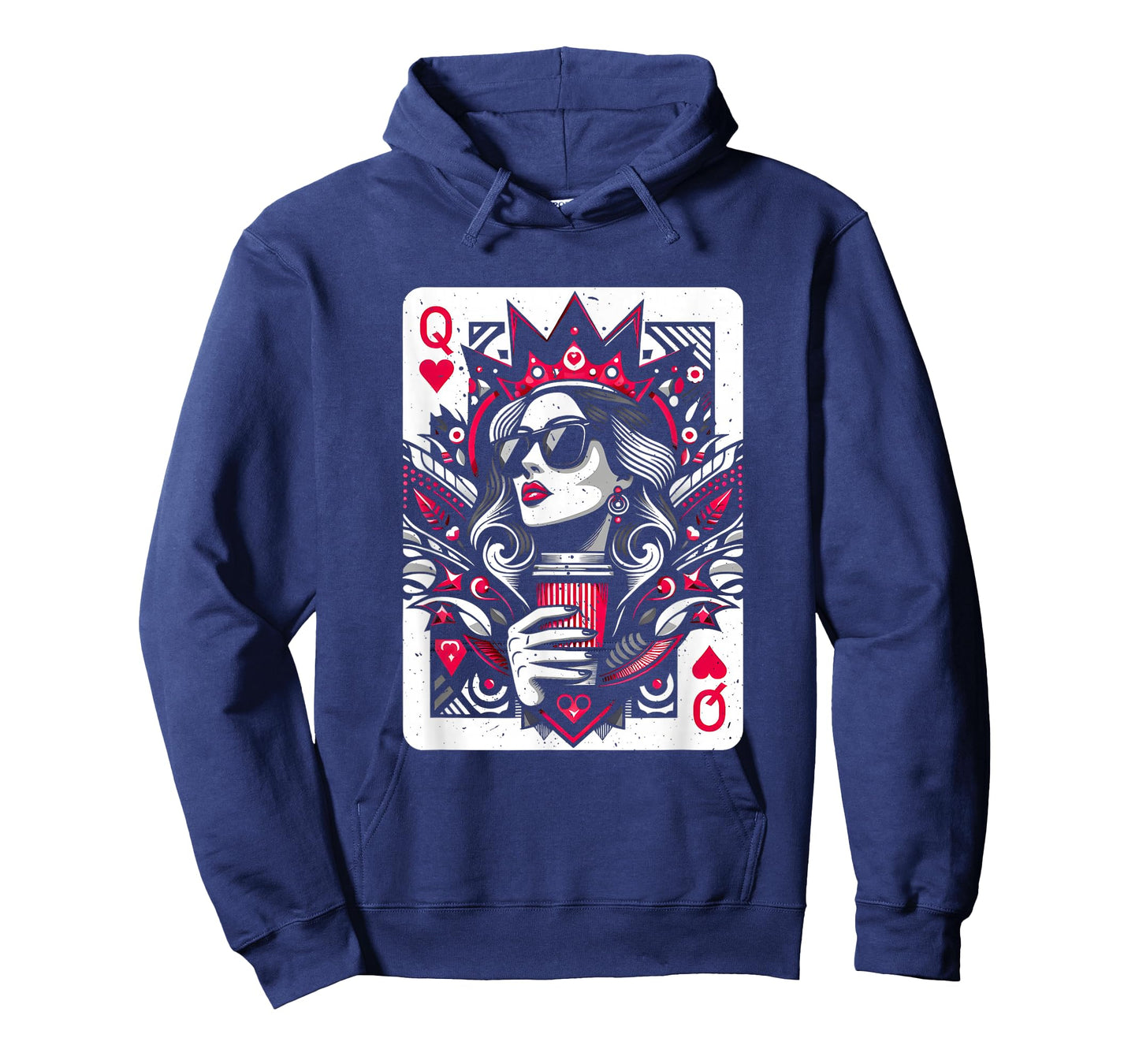 Queen Of Hearts Coffee Lover Women Gambling Gambler T-Shirt