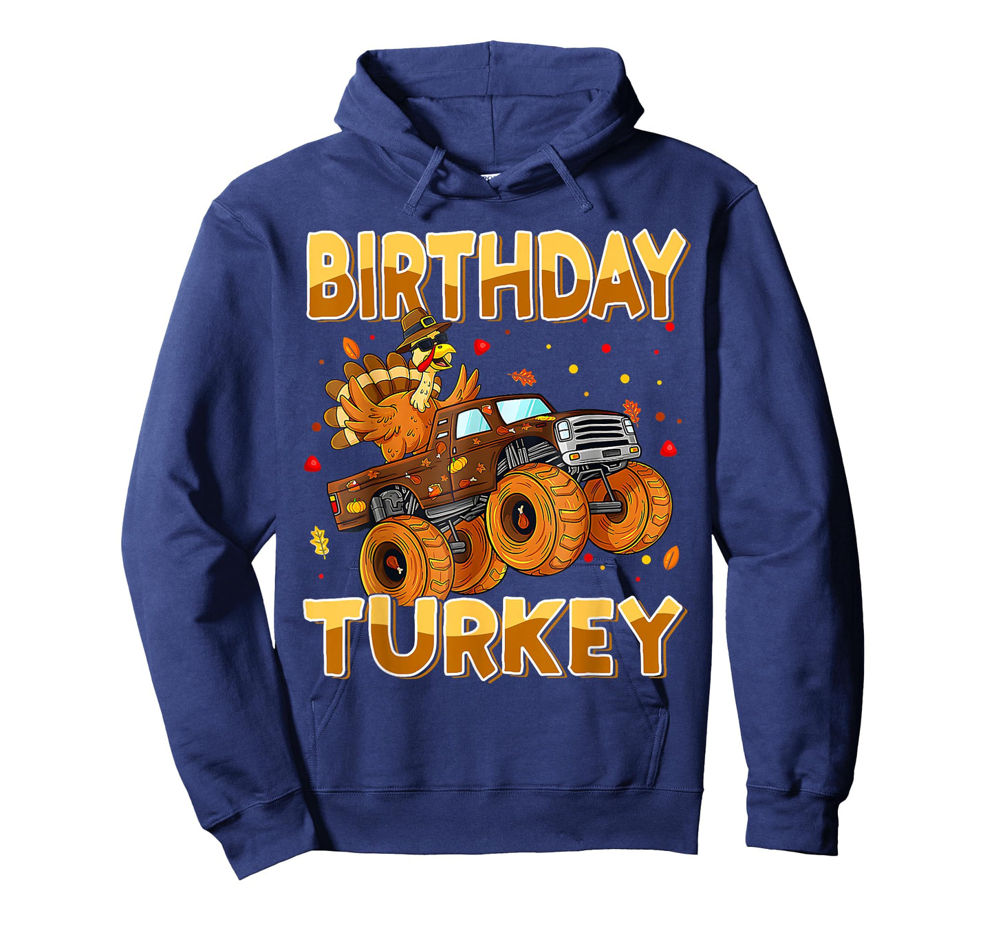 Thanksgiving Birthday Riding Monster Truck Turkey Autumn T-Shirt
