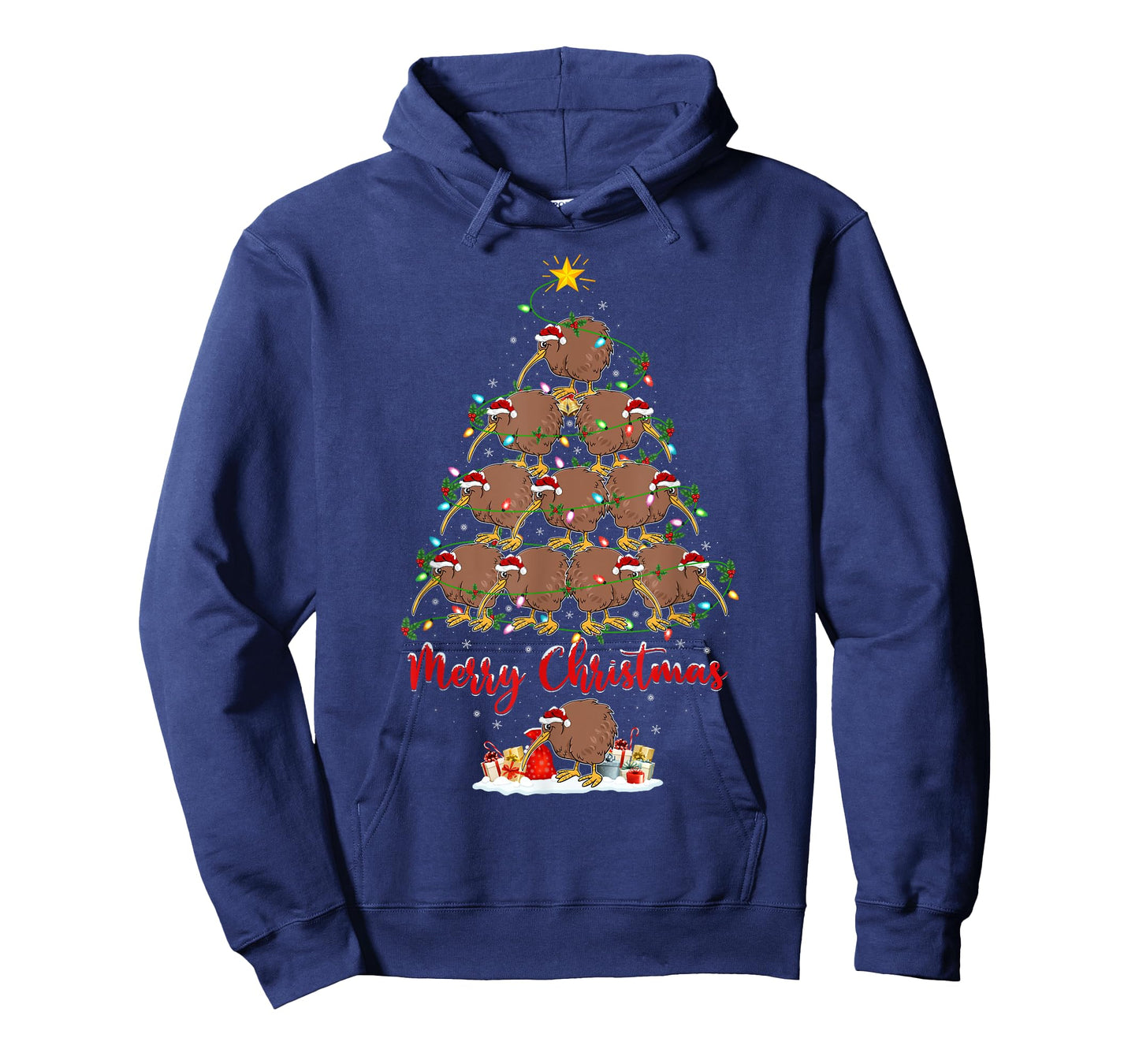 Kiwi Bird Lover Xmas Matching Santa Kiwi Christmas Tree T-Shirt