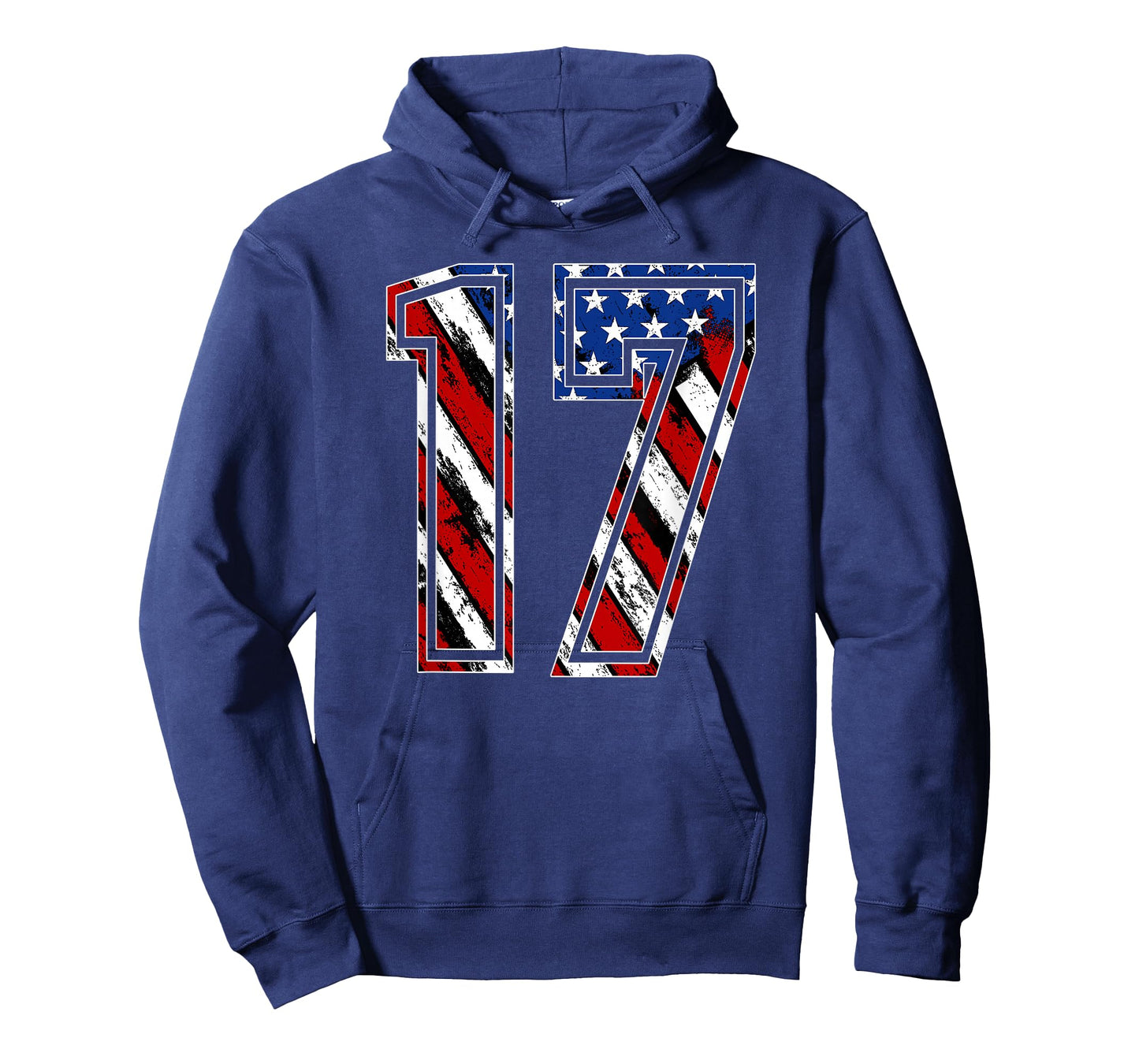 Number 17 Red White and Blue American Flag #17 Jersey Shirt T-Shirt