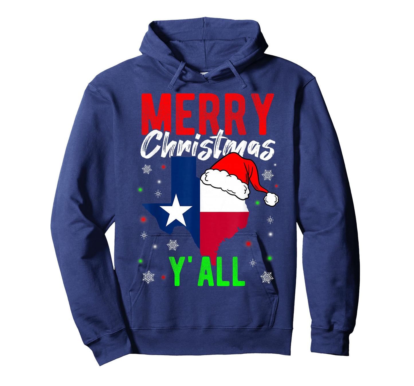 Merry Christmas Y'All Texas State Holiday Santa Claus Family T-Shirt