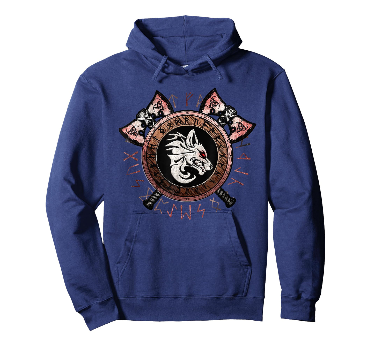 Cool Viking Fenrir Emblem: Norse Mythology Wolf Wild Symbol T-Shirt