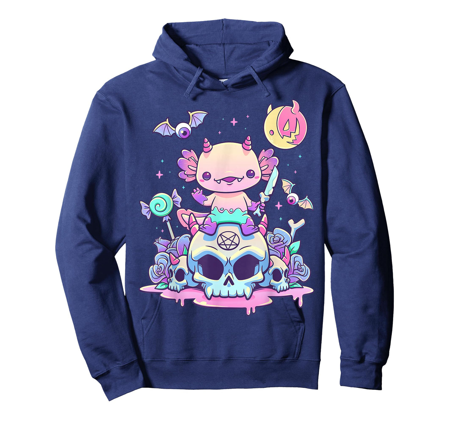 Pastel Goth Axolotl Creepy Gothic Kawaii Anime Aesthetic T-Shirt