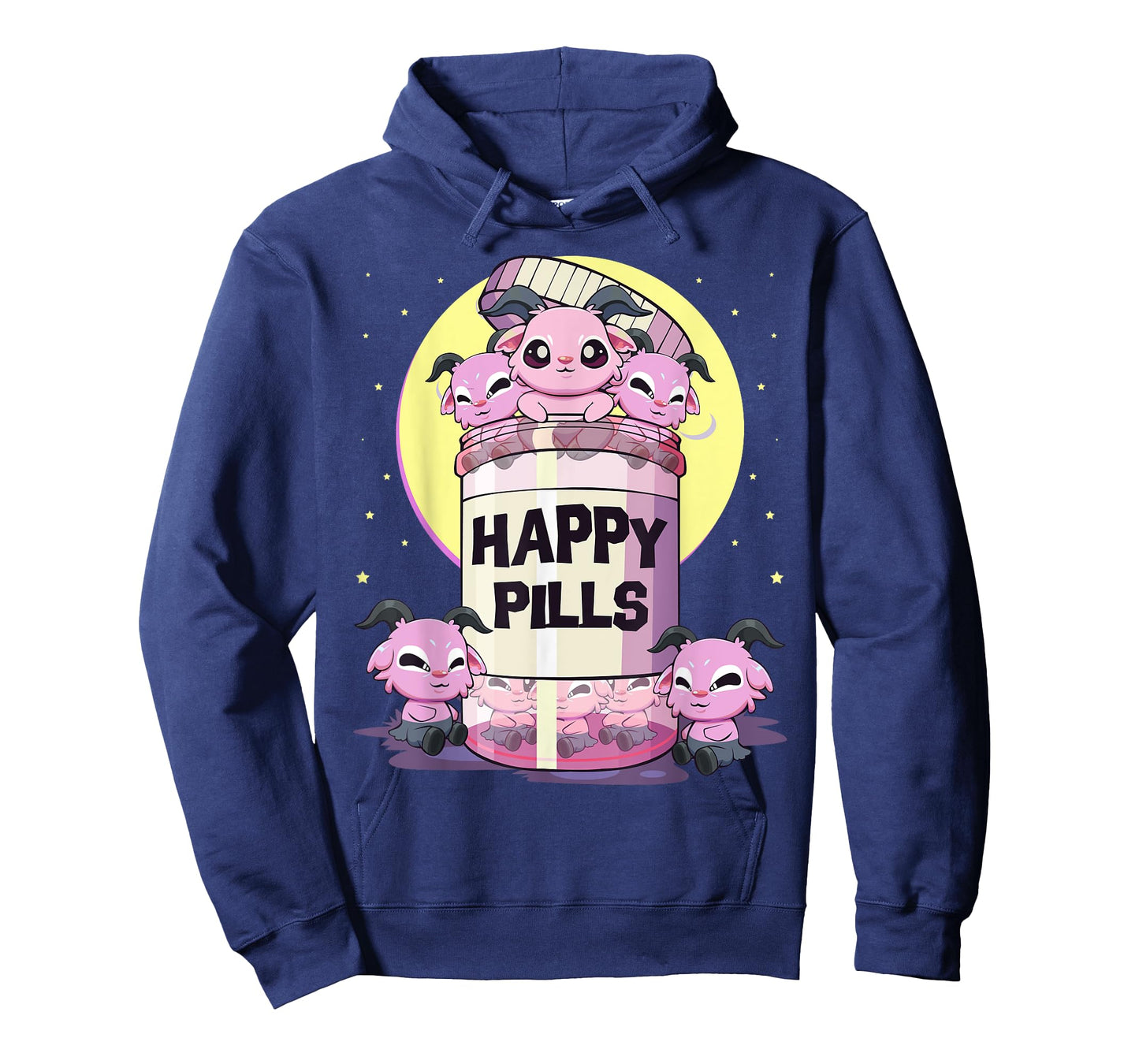 Pastel Goth Kawaii Cute Happy Pills Baphomet T-Shirt