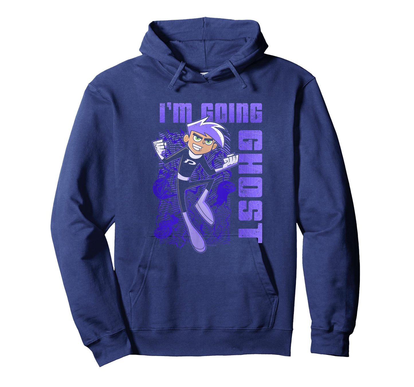 Danny Phantom I'm Going Ghost Purple Text Portrait T-Shirt