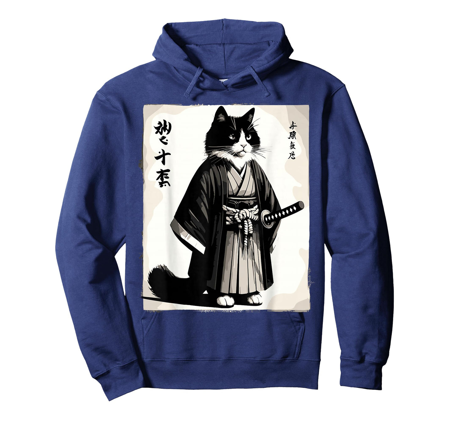 Samurai Cat Vintage Warrior Japanese Anime T-Shirt