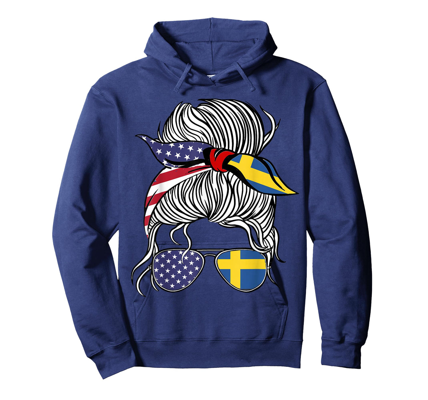 American Swedish Patriot Flag Women Girl Sweden Grown T-Shirt
