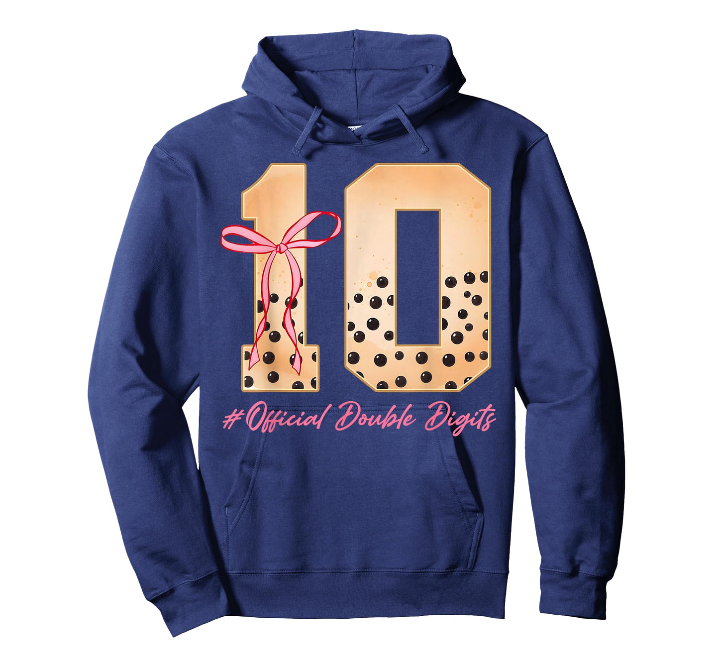 10th Birthday Girl Pink Coquette Bow Bubble Boba Tea Party T-Shirt