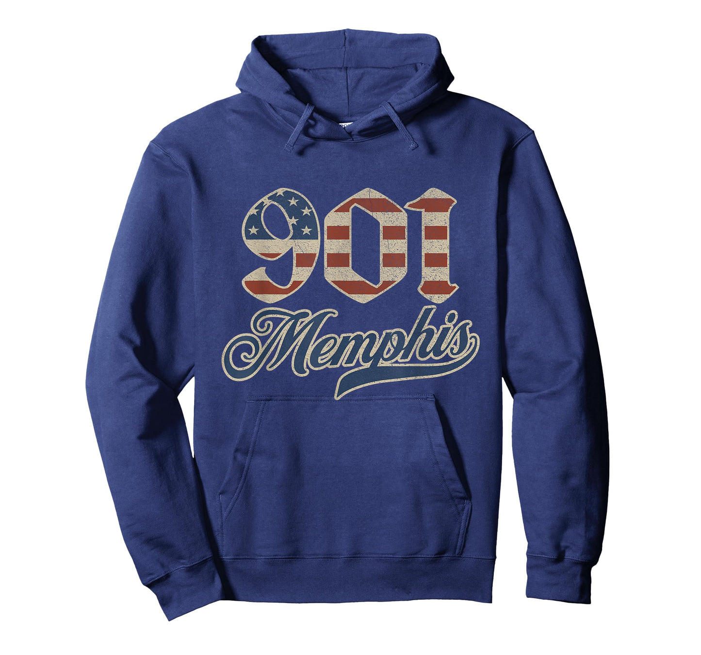 Vintage Memphis 901 Area Code Patriot USA American Flag T-Shirt