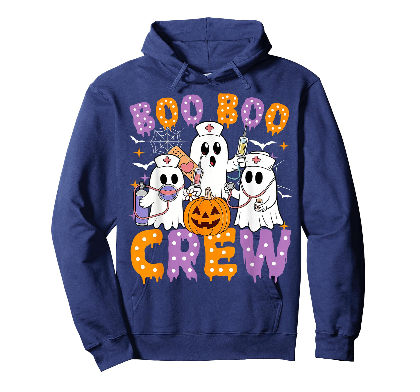 Boo Boo Crew Nurse Ghost Scrub Halloween Custom Women Men T-Shirt