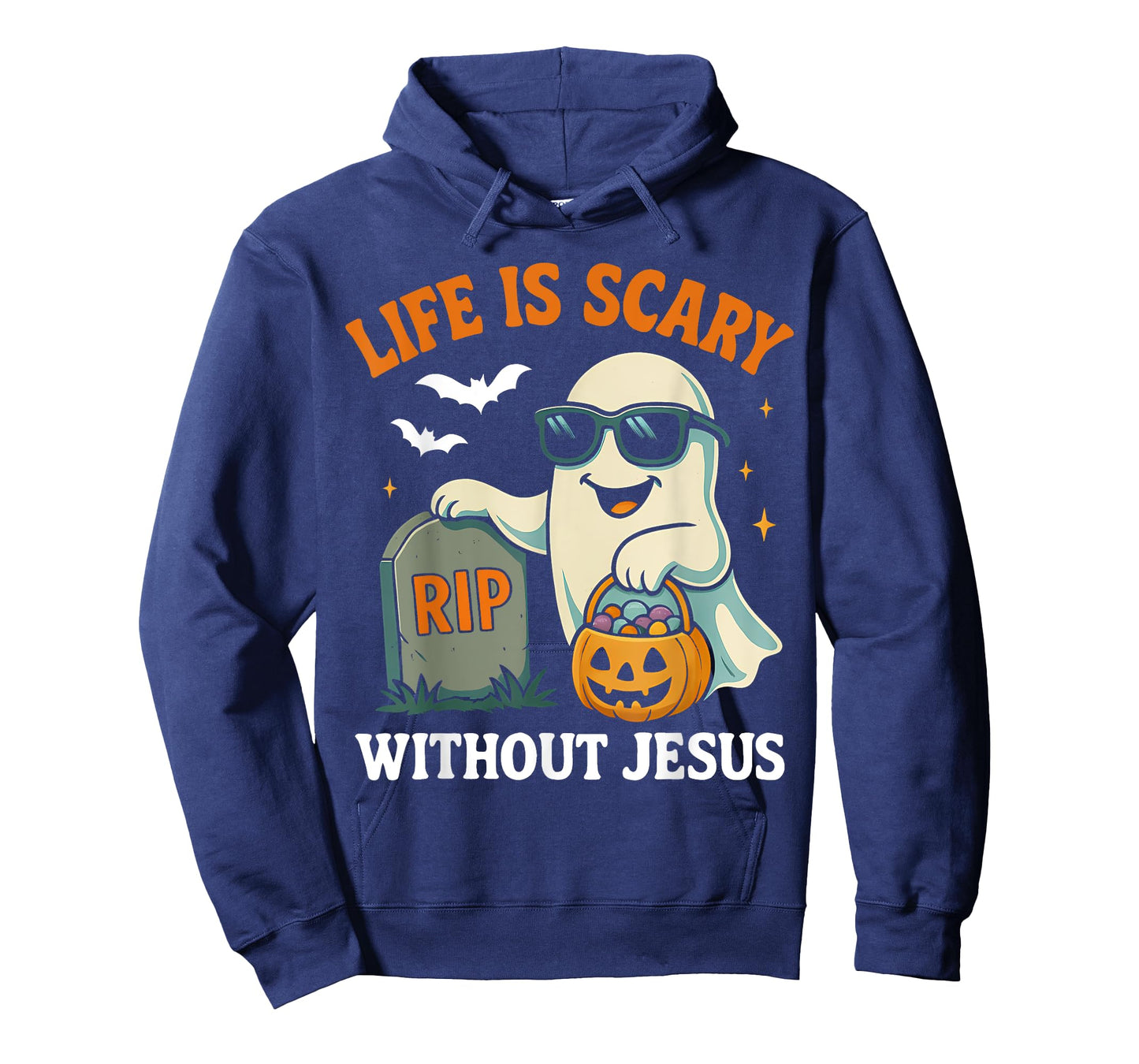 Funny Halloween Ghost Life is Scary Without Jesus Costume T-Shirt