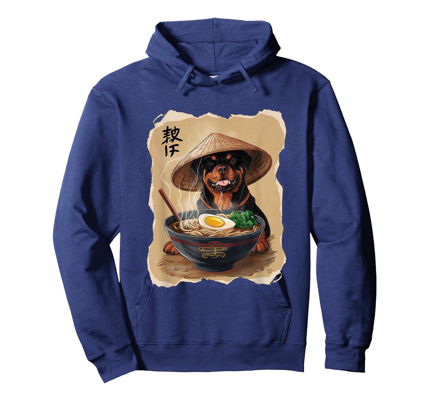 Men Woman Kawaii Eating Ramen Japanese Rottweiler T-Shirt