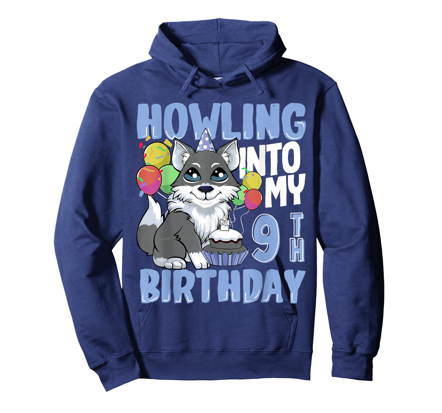 Wolf for 9 Year Old Birthday for 9th Birthday Wolf Kids Boys T-Shirt