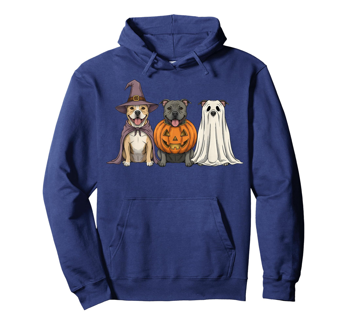 Spooky Ghost Pit Bull Pumpkin Halloween Pittie Dog Lover T-Shirt