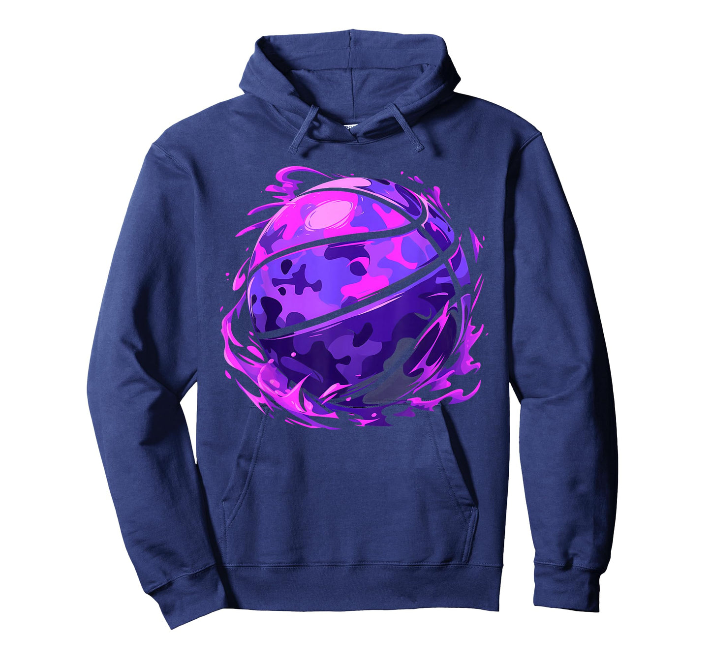 Purple Basketball Camouflage For Men Women Kids Youth Player T-Shirt