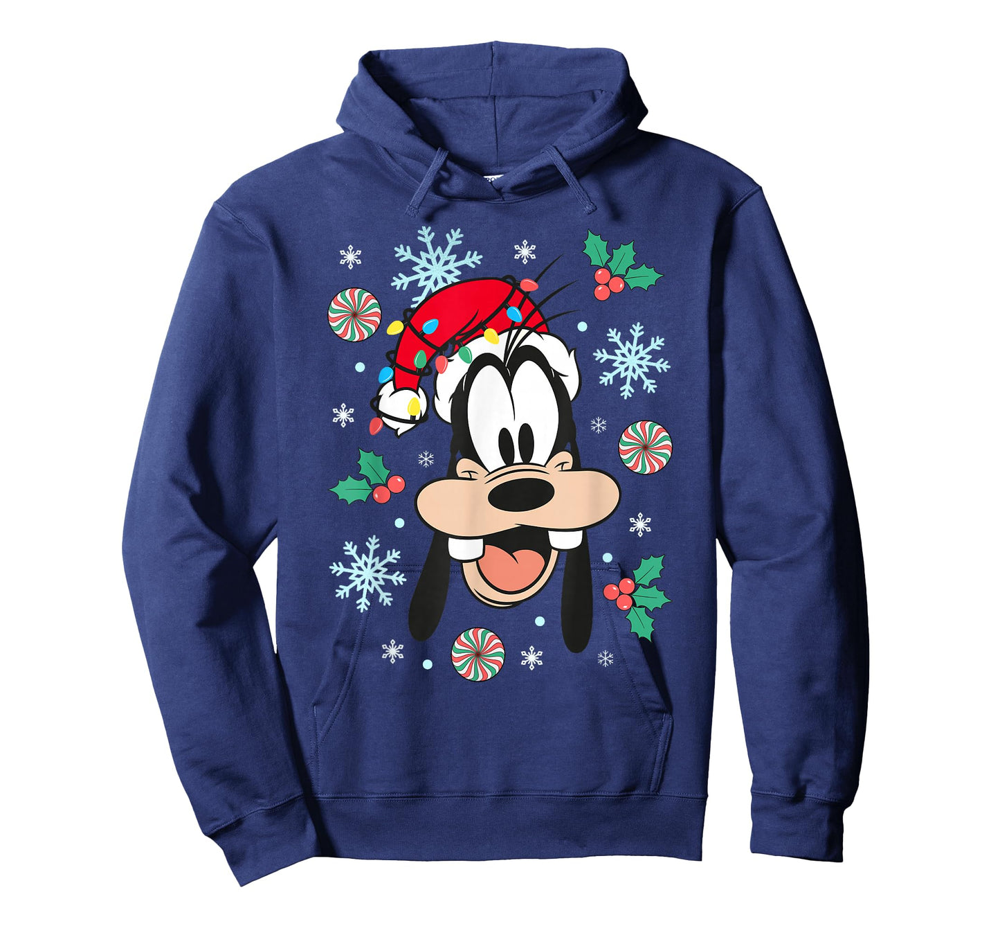 Disney Mickey And Friends Christmas Goofy Big Face Portrait T-Shirt