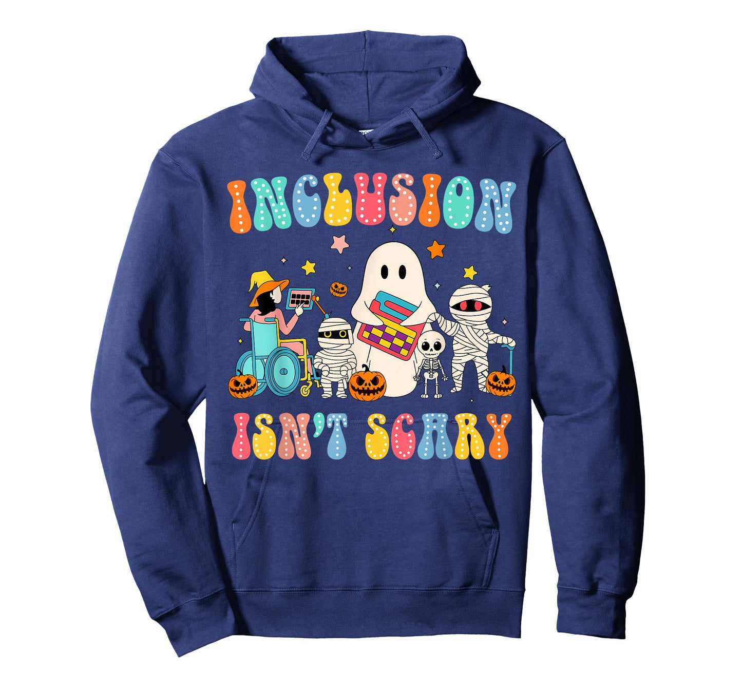 Inclusion Isn't Scary Ghost Mummy Halloween SLP Sped Teacher T-Shirt