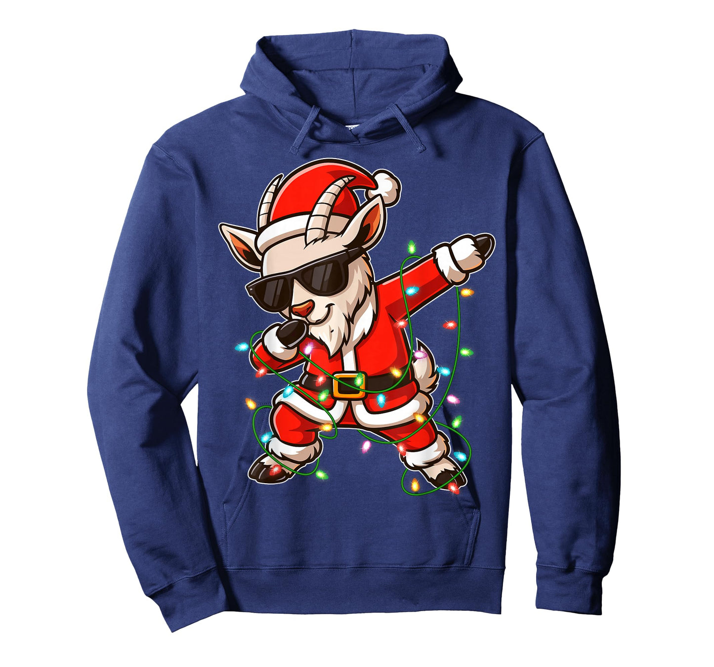 Dabbing Goat Christmas Santa Claus Funny Xmas PJs Men Women T-Shirt
