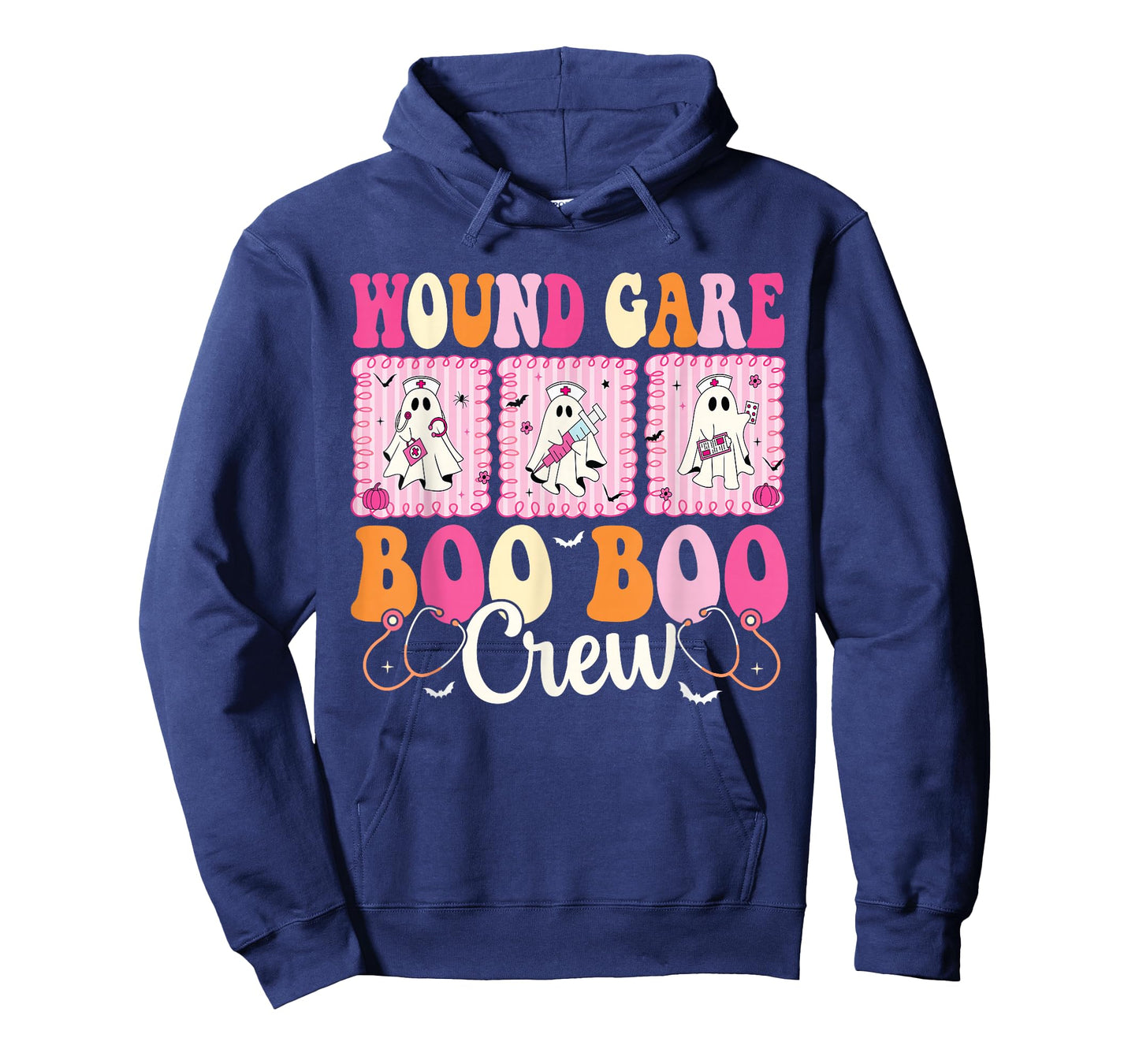Wound Care Nurse Boo Boo Crew Ghost Nurse Halloween Costume T-Shirt