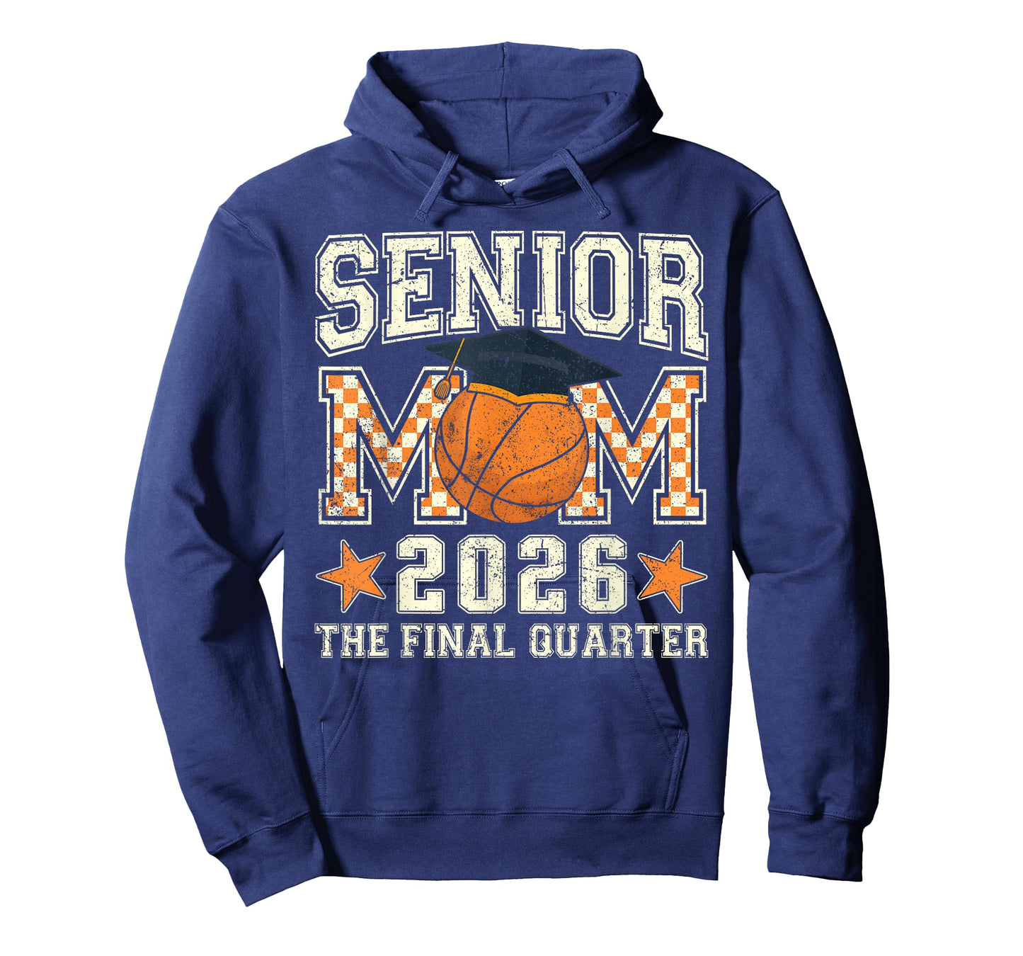Senior Mom 2026 Basketball Graduation Quarter Men Women T-Shirt