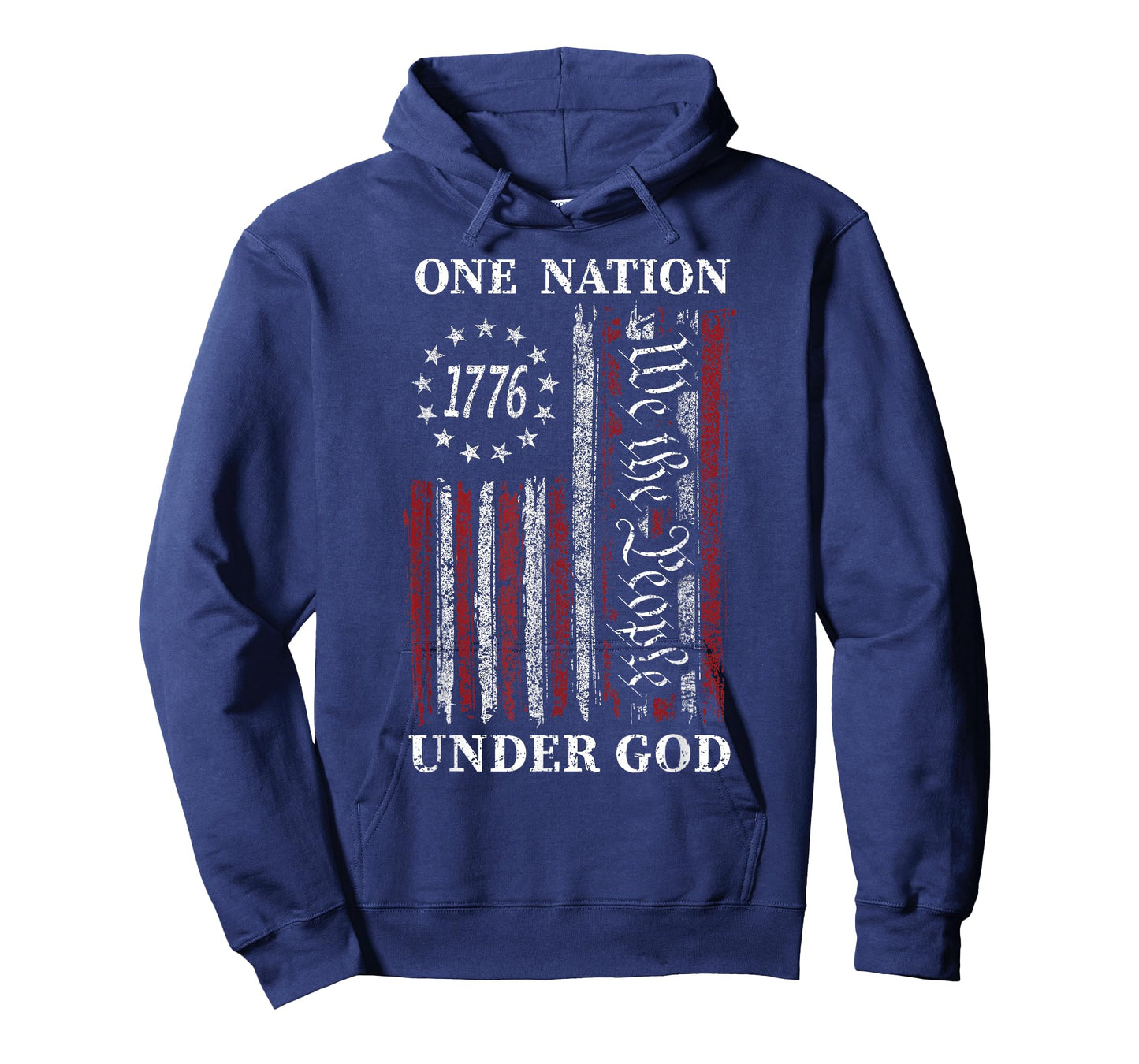 One Nation Under God Flag 4th of July Patriotic Christian T-Shirt