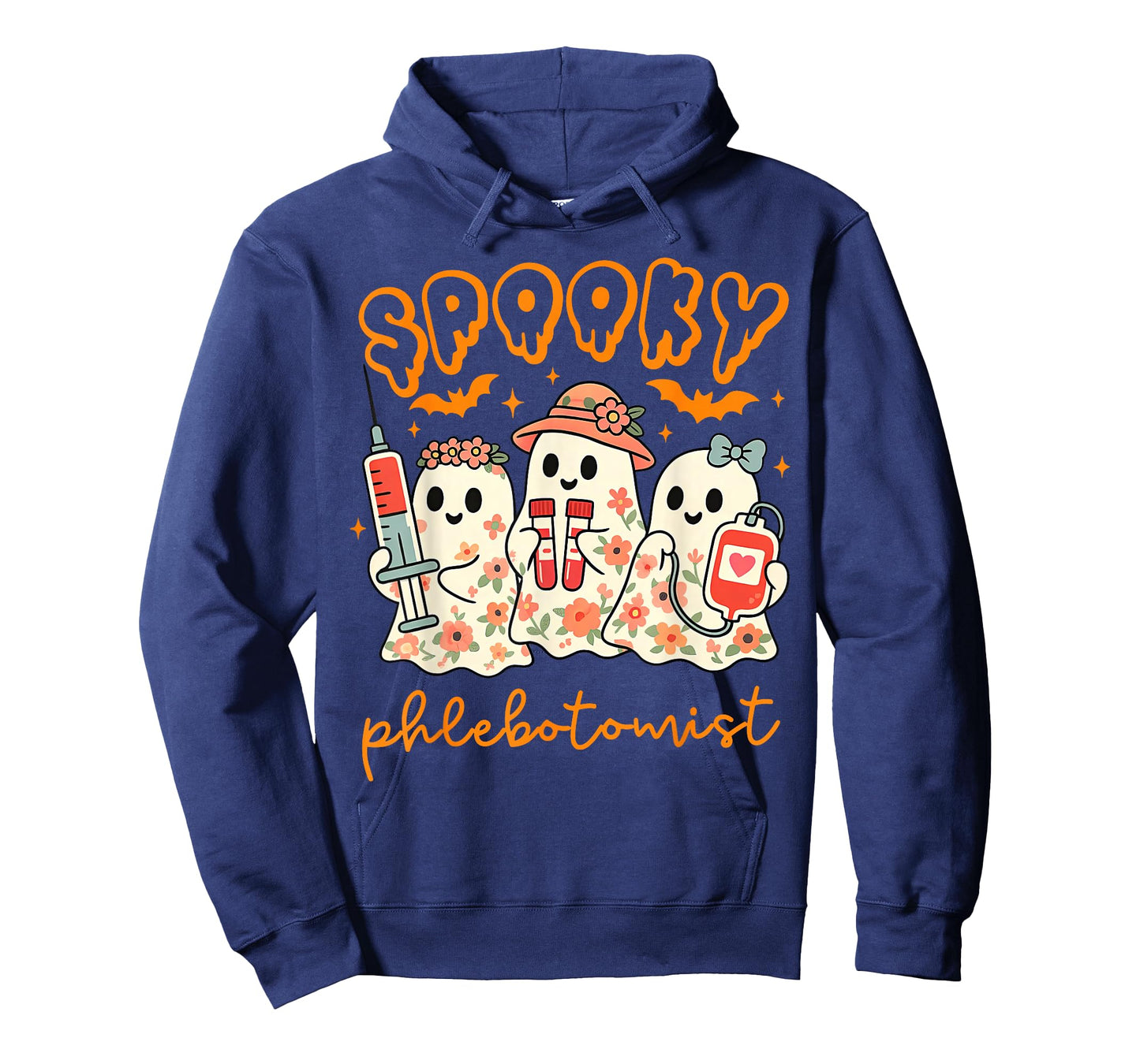 Spooky Phlebotomist Cute Ghost Phlebotomy Tech Halloween T-Shirt