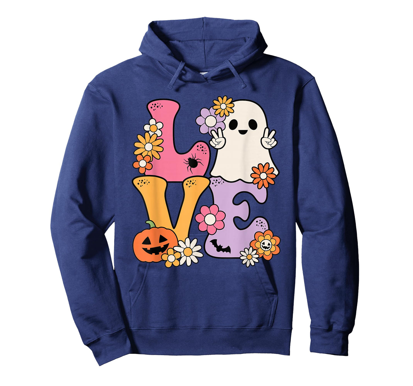 Groovy Halloween Love Costume Ghost Pumpkin Women Girls Kids T-Shirt