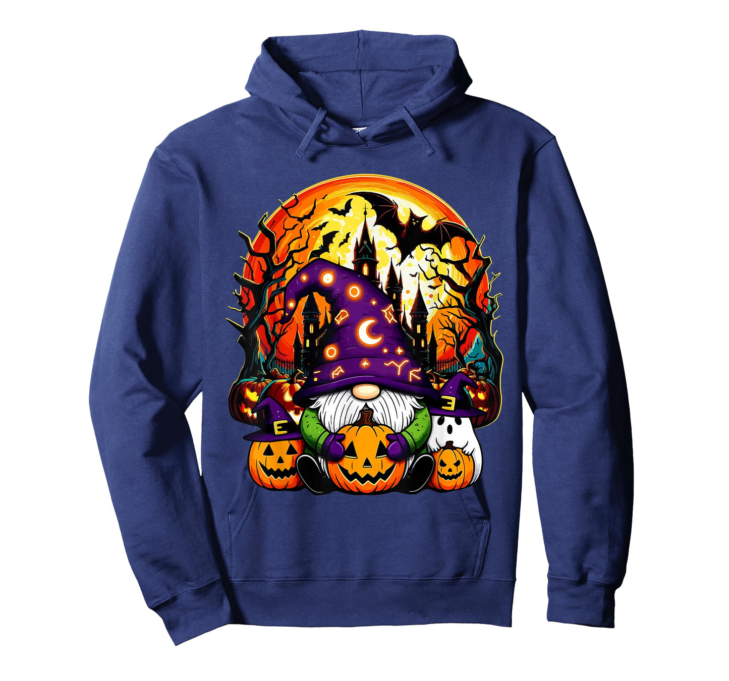 Halloween Gnome Cosplay Witch Boo Ghosts Carved Pumpkins T-Shirt