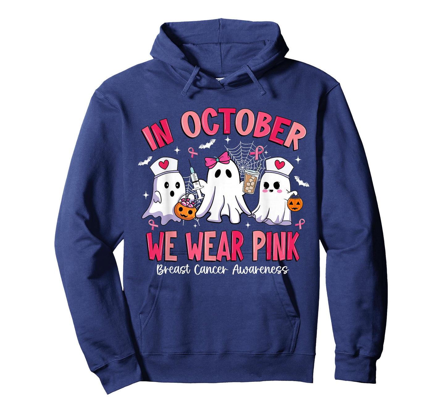 in October We Wear Pink Nurse Breast Cancer Awareness T-Shirt