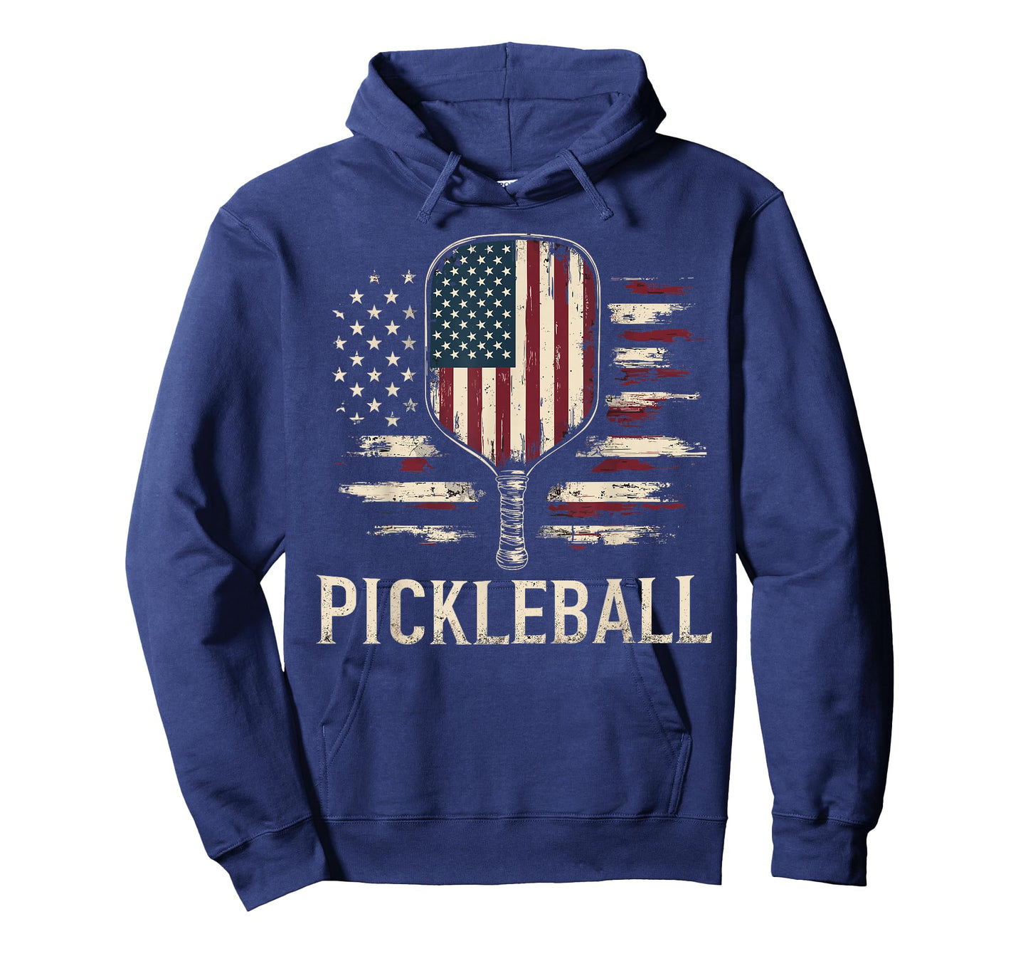 Pickleball Player US Flag Retro Paddleball T-Shirt