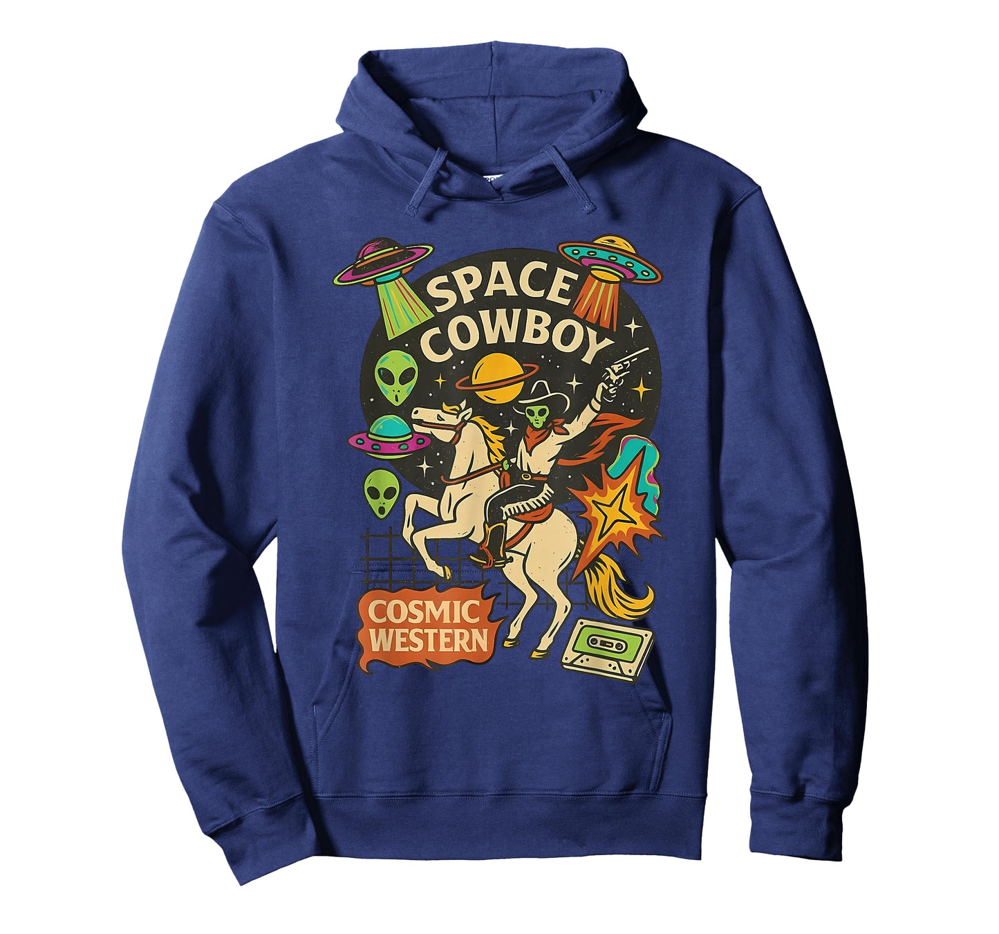 Retro Alien Space Cowboy Cosmic Western Cowboy Cowgirl T-Shirt