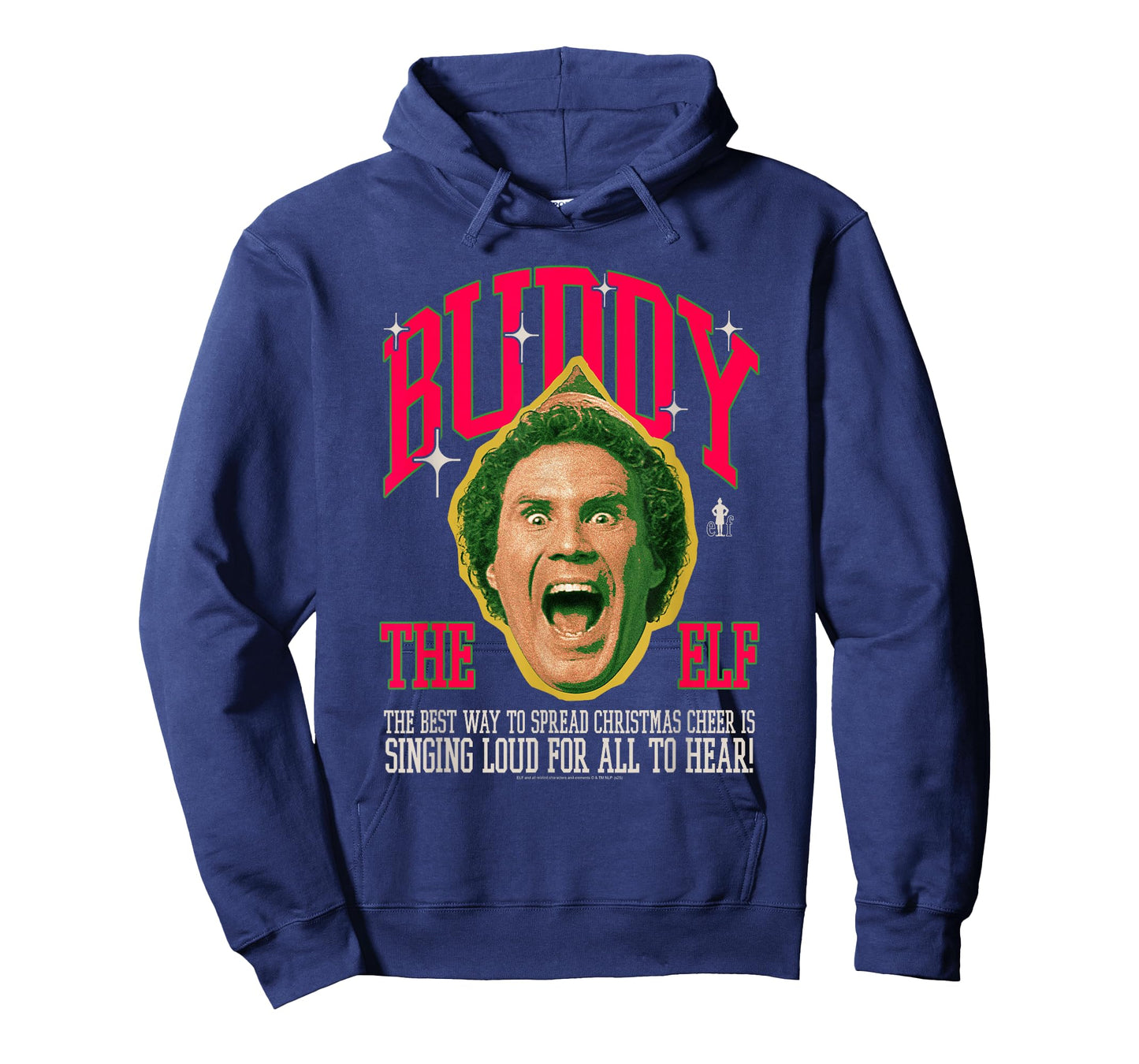 Elf Buddy Collegiate Quote and Portrait Christmas Movie T-Shirt